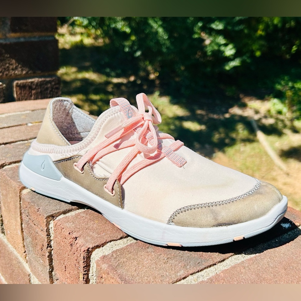 OLUKAI Pearl Blush/Pale Grey Miki Li Slip On Shoes Sneakers | Women's Size 7 - Picture 6 of 11